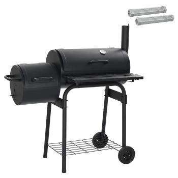 Outdoor Grill 103 x 60 x 113 cm Stahl Schwarz