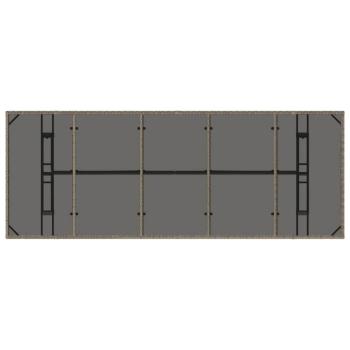 Outdoor-Essgruppe 9 stk. Grau Poly-Rattan