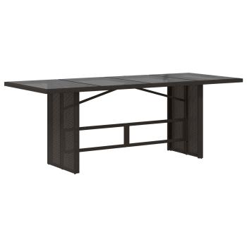 Outdoor-Essgruppe 9 stk. Schwarz Poly-Rattan