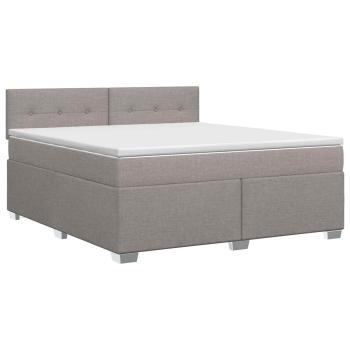 Boxspringbett mit Matratze Taupe 160 x 200 cm Stoff