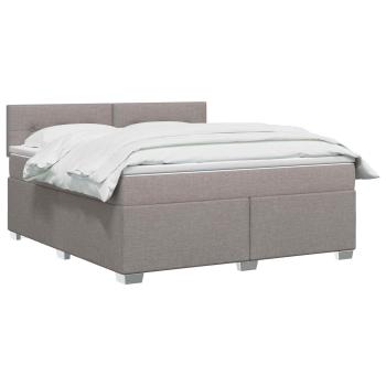 Boxspringbett mit Matratze Taupe 160 x 200 cm Stoff