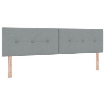 Boxspringbett mit Matratze Hellgrau 180 x 200 cm Stoff