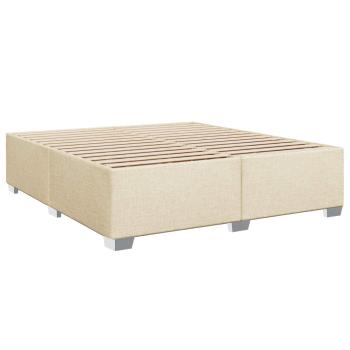 Boxspringbett mit Matratze Creme 180 x 200 cm Stoff