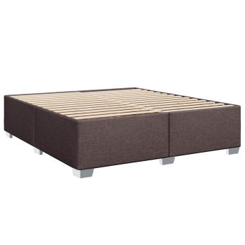 Boxspringbett mit Matratze Dunkelbraun 200 x 200 cm Stoff