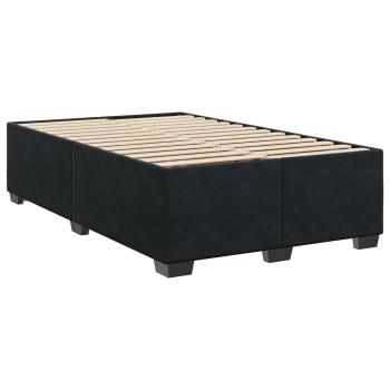 Boxspringbett mit Matratze Schwarz 120 x 190 cm Samt