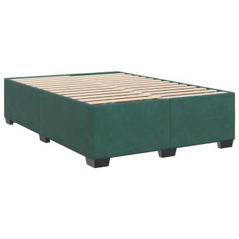 Boxspringbett mit Matratze Dunkelgrün 140 x 200 cm Samt