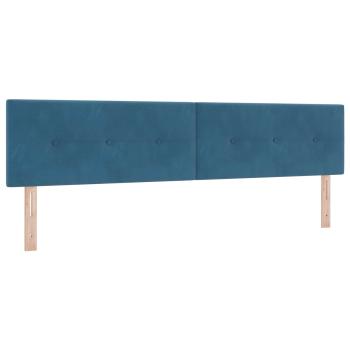 Boxspringbett mit Matratze Dunkelblau 200 x 200 cm Samt