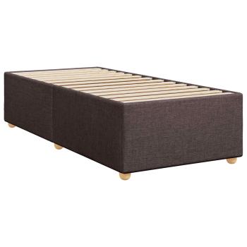 Boxspringbett mit Matratze Dunkelbraun 100 x 200 cm Stoff