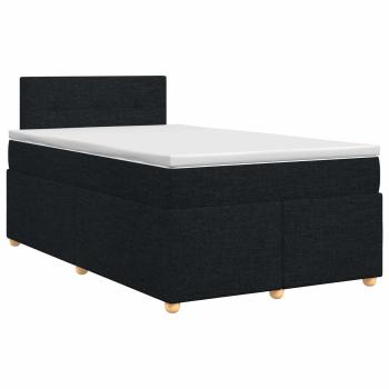 Boxspringbett mit Matratze Schwarz 120 x 190 cm Stoff