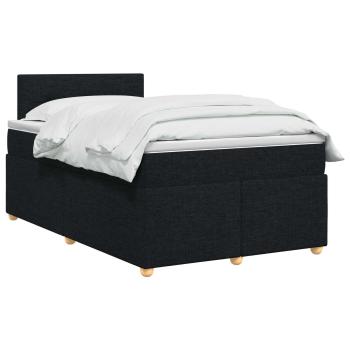 Boxspringbett mit Matratze Schwarz 120 x 190 cm Stoff