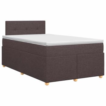 Boxspringbett mit Matratze Dunkelbraun 120 x 190 cm Stoff