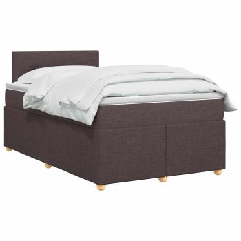 Boxspringbett mit Matratze Dunkelbraun 120 x 190 cm Stoff