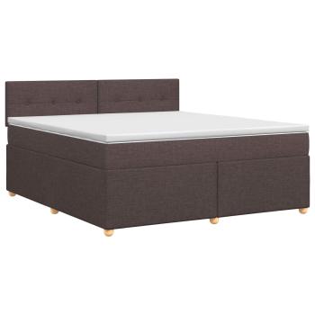 Boxspringbett mit Matratze Dunkelbraun 140 x 190 cm Stoff