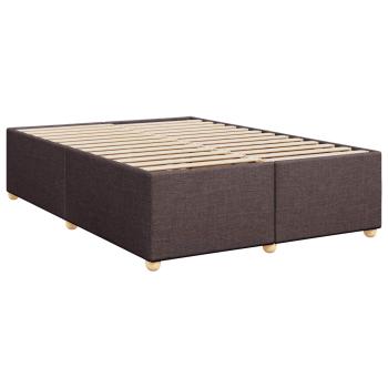 Boxspringbett mit Matratze Dunkelbraun 140 x 190 cm Stoff