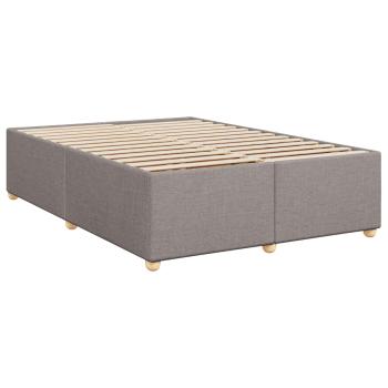 Boxspringbett mit Matratze Taupe 140 x 200 cm Stoff