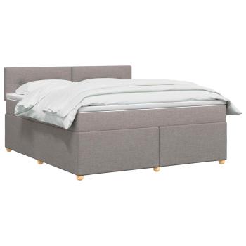 Boxspringbett mit Matratze Taupe 180 x 200 cm Stoff
