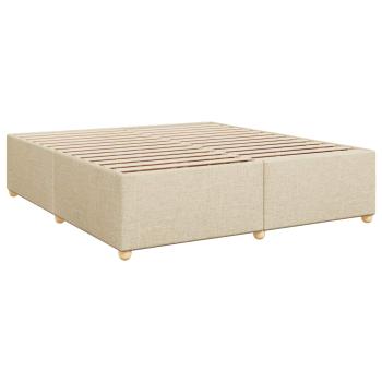 Boxspringbett mit Matratze Creme 180 x 200 cm Stoff