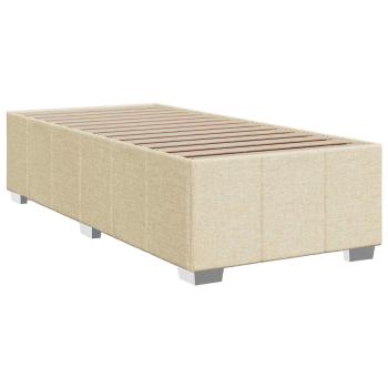 Boxspringbett mit Matratze mit Kopfteil Creme 80 x 200 cm Stoff
