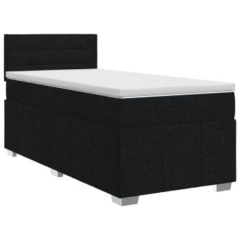 Boxspringbett mit Matratze Schwarz 90 x 190 cm Stoff