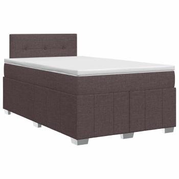 Boxspringbett mit Matratze Dunkelbraun 120 x 190 cm Stoff