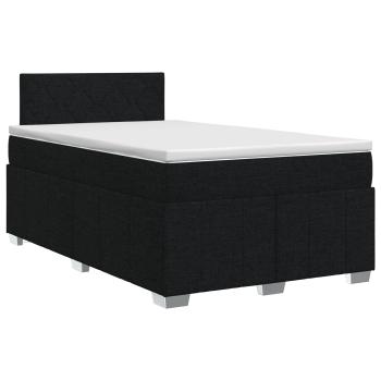 Boxspringbett mit Matratze Schwarz 120 x 190 cm Stoff