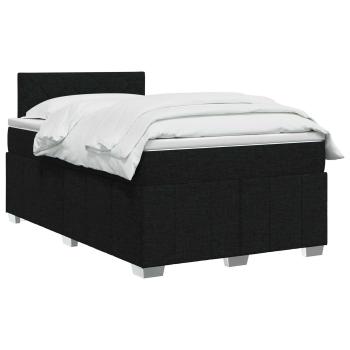 Boxspringbett mit Matratze Schwarz 120 x 190 cm Stoff