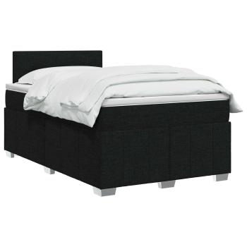 Boxspringbett mit Matratze Schwarz 120 x 200 cm Stoff
