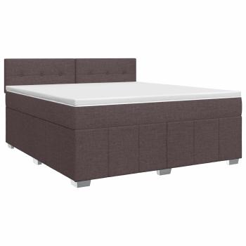 Boxspringbett mit Matratze Dunkelbraun 160 x 200 cm Stoff
