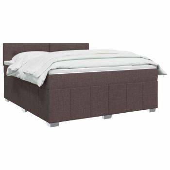 Boxspringbett mit Matratze Dunkelbraun 160 x 200 cm Stoff