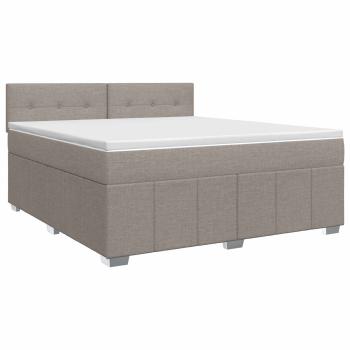 Boxspringbett mit Matratze Taupe 160 x 200 cm Stoff