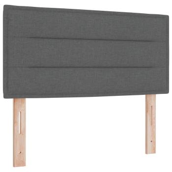 Boxspringbett mit Matratze Dunkelgrau 80 x 200 cm Stoff