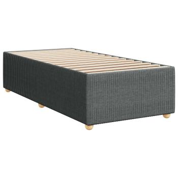 Boxspringbett mit Matratze Dunkelgrau 90 x 190 cm Stoff