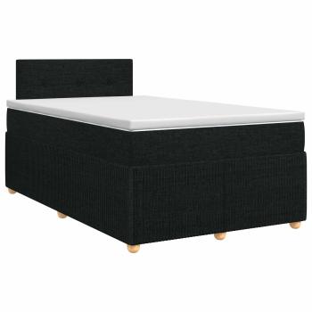 Boxspringbett mit Matratze Schwarz 120 x 190 cm Stoff
