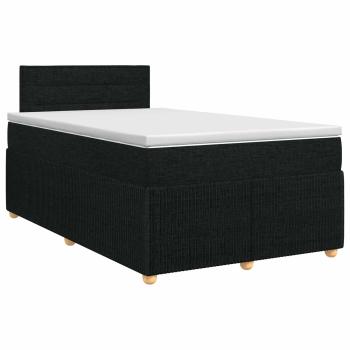 Boxspringbett mit Matratze Schwarz 120 x 200 cm Stoff