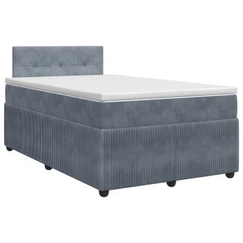 Boxspringbett mit Matratze Dunkelgrau 120 x 190 cm Samt