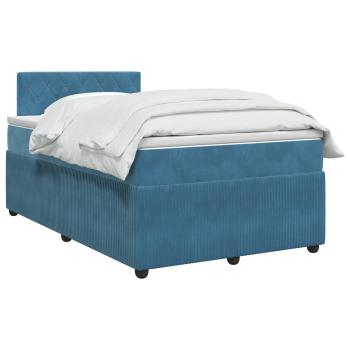 Boxspringbett mit Matratze Dunkelblau 120 x 200 cm Samt