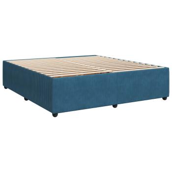 Boxspringbett mit Matratze Dunkelblau 180 x 200 cm Samt