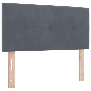 Boxspringbett mit Matratze Dunkelgrau 90 x 190 cm Samt