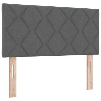 Boxspringbett mit Matratze und LED Dunkelgrau 120 x 200 cm