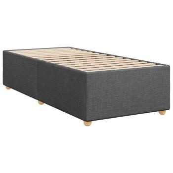 Boxspringbett mit Matratze Dunkelgrau 80 x 200 cm Stoff