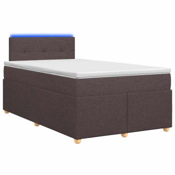 Boxspringbett mit Matratze Dunkelbraun 120 x 190 cm Stoff