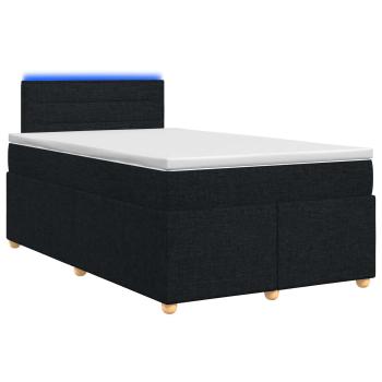 Boxspringbett mit Matratze Schwarz 120 x 200 cm Stoff