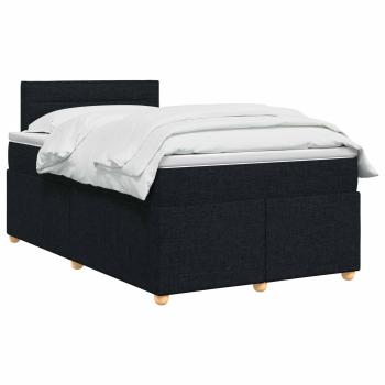 Boxspringbett mit Matratze Schwarz 120 x 200 cm Stoff