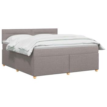 Boxspringbett mit Matratze Taupe 140 x 200 cm Stoff