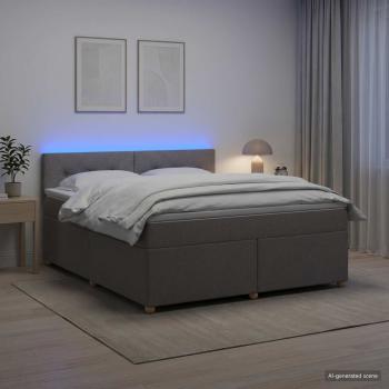 ARDEBO.de - Boxspringbett mit Matratze Taupe 160 x 200 cm Stoff