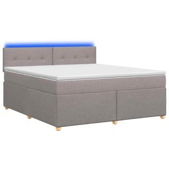 Boxspringbett mit Matratze Taupe 160 x 200 cm Stoff