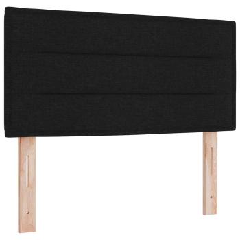 Boxspringbett mit Matratze Schwarz 90 x 190 cm Stoff