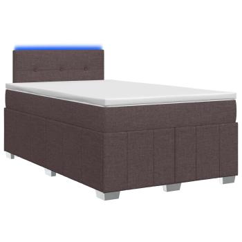 Boxspringbett mit Matratze Dunkelbraun 120 x 190 cm Stoff