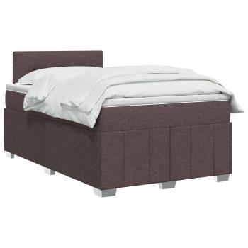 Boxspringbett mit Matratze Dunkelbraun 120 x 190 cm Stoff