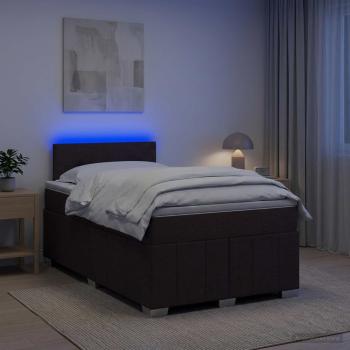 Boxspringbett mit Matratze Dunkelbraun 120 x 190 cm Stoff